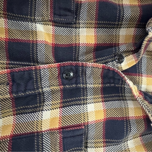 Abercrombie & Fitch Navy and Yellow Plaid Shirt Vintage - Picture 7 of 7